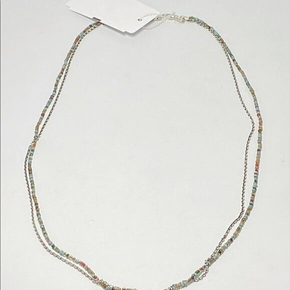 Jan Leslie Sterling Silver & Glass Beads Layered Necklace - Picture 1 of 7
